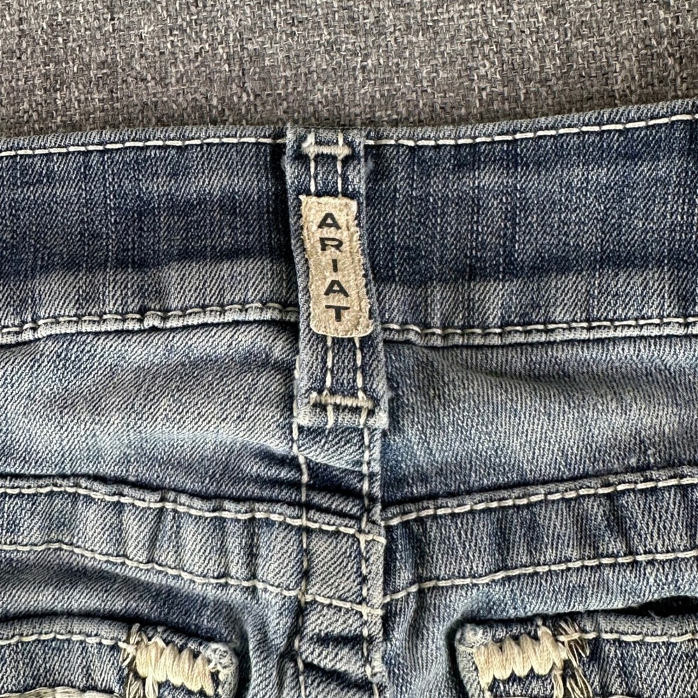Ariat Jeans Womens 26S R.E.A.L. Denim Blue Bootcut Contrast Stitch Stretch - Picture 7 of 12